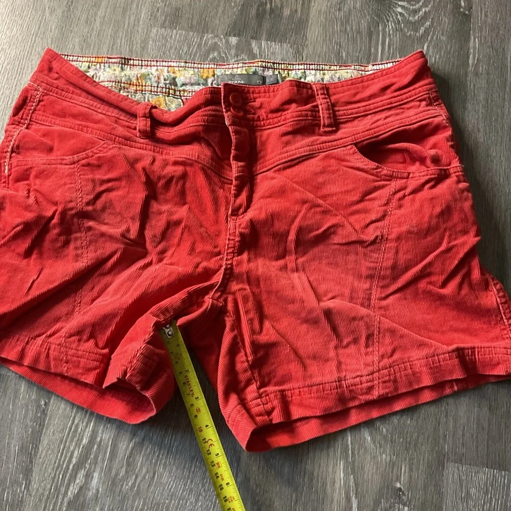 Prana Red Women's Corduroy Shorts - Picture 2 of 5